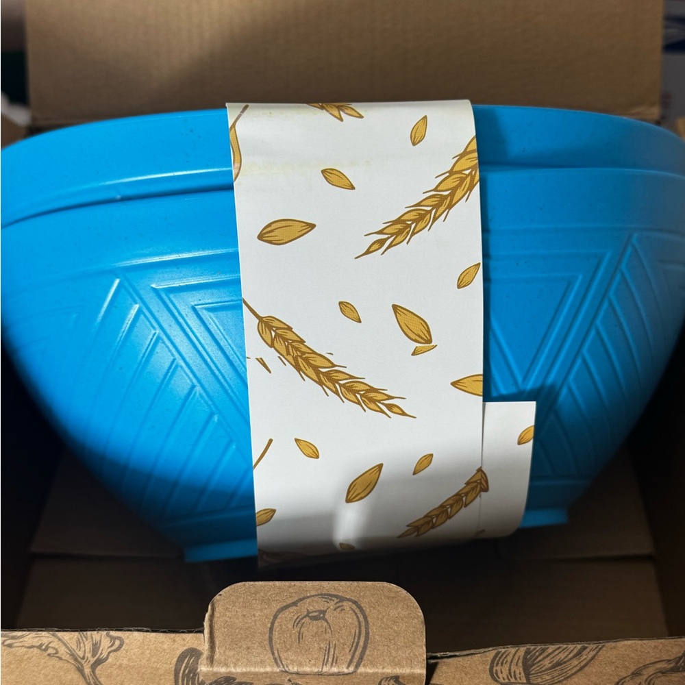 Wrova Unbreakable Wheat Straw Bowls – Set of 6, Vibrant Colors New - Picture 5 of 5